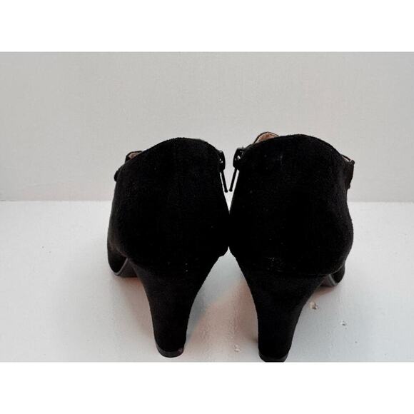 Journee Collection Piper Black Oxford Style Heels SZ 7 Classic Block Heel Shoes - Picture 9 of 11